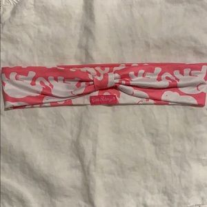 Lilly Pulitzer headband- pink tusk in sun print